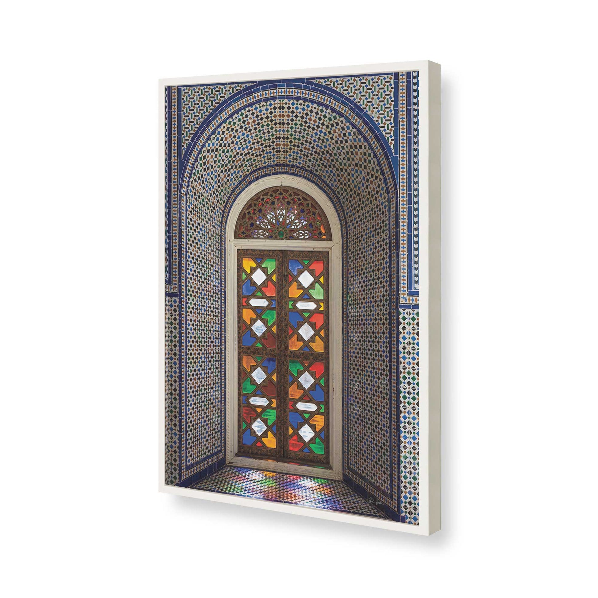 [Color:Opaque White], Picture of art in a Opaque White frame of the corner
