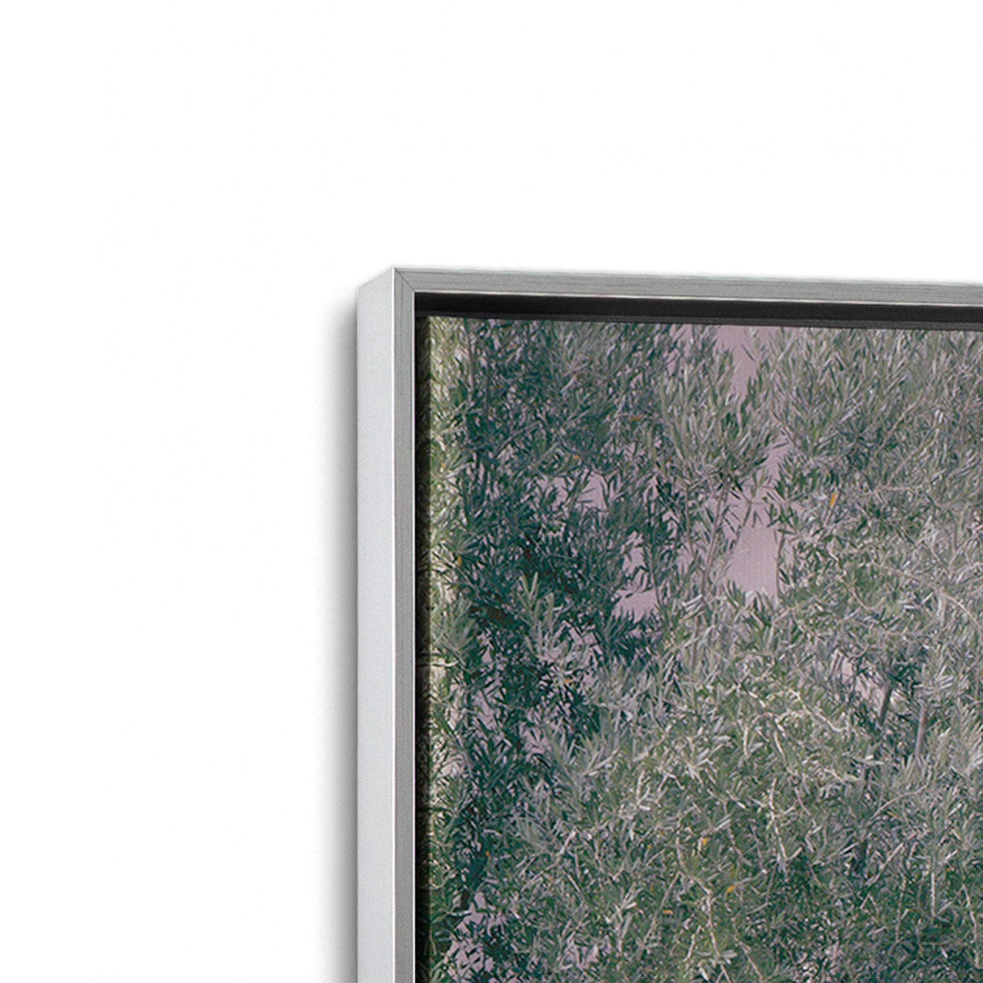 [Color:Polished Chrome], Picture of art in a Polished Chrome frame at an angle