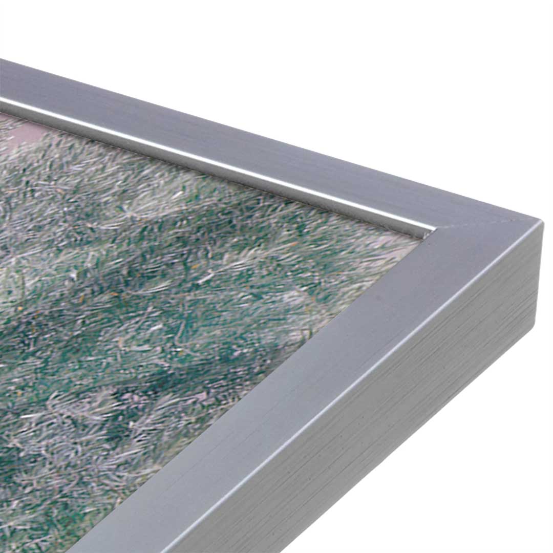 [Color:Polished Chrome], Picture of art in a Polished Chrome frame at an angle