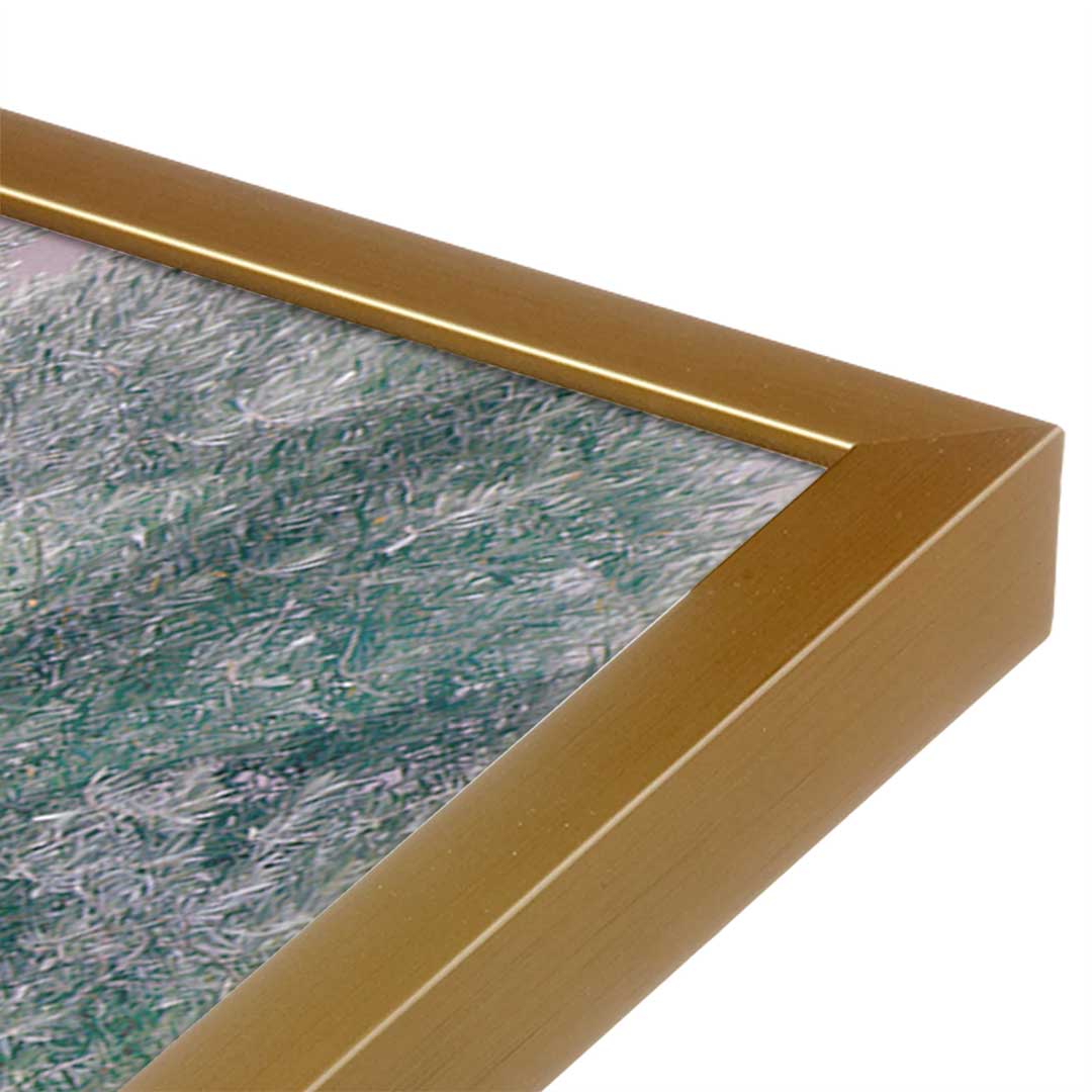 [Color:Polished Gold], Picture of art in a Polished Gold frame at an angle