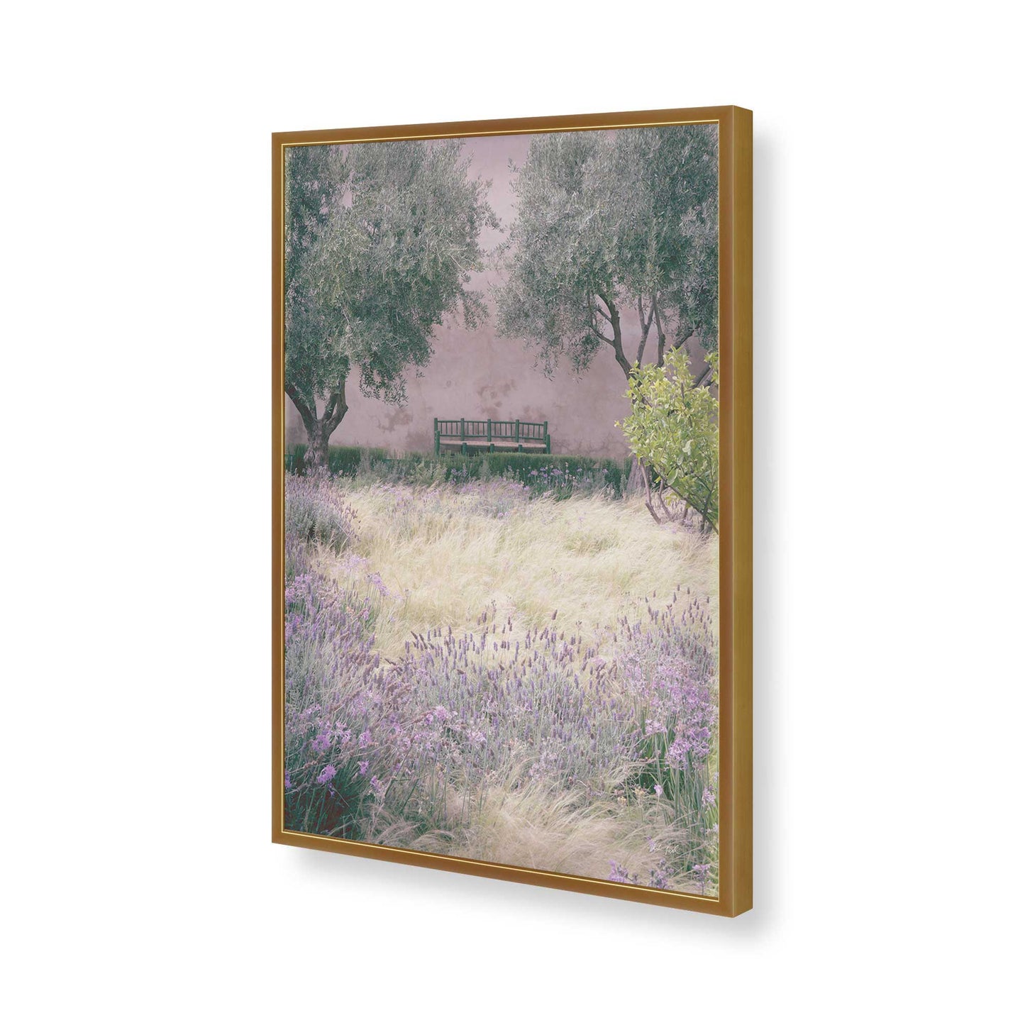 [Color:Polished Gold], Picture of art in a Polished Gold frame of the corner