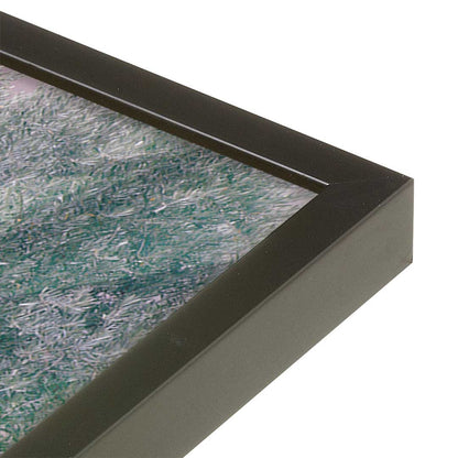 [Color:Satin Black], Picture of art in a Satin Black frame at an angle