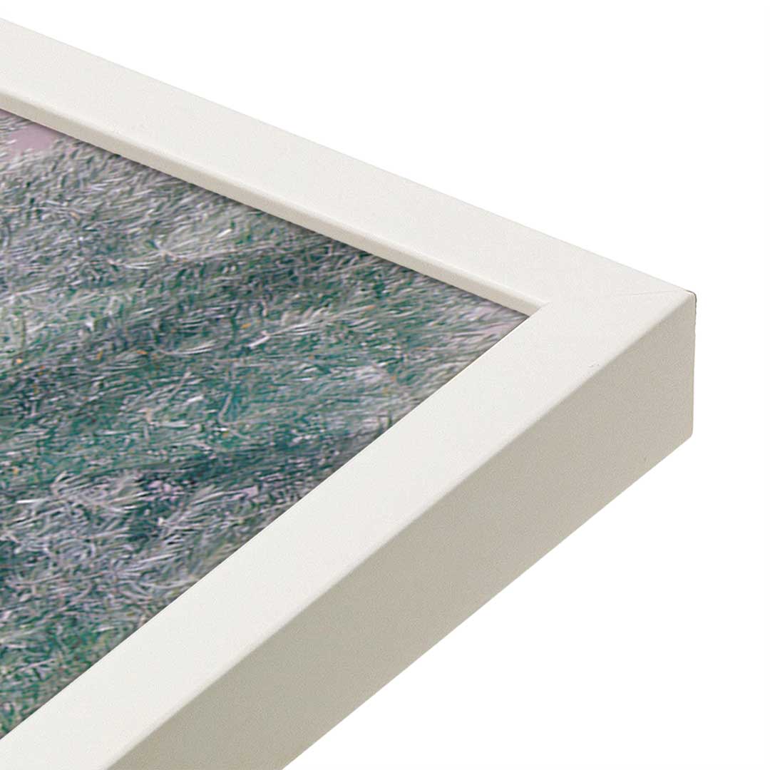 [Color:Opaque White], Picture of art in a Opaque White frame at an angle