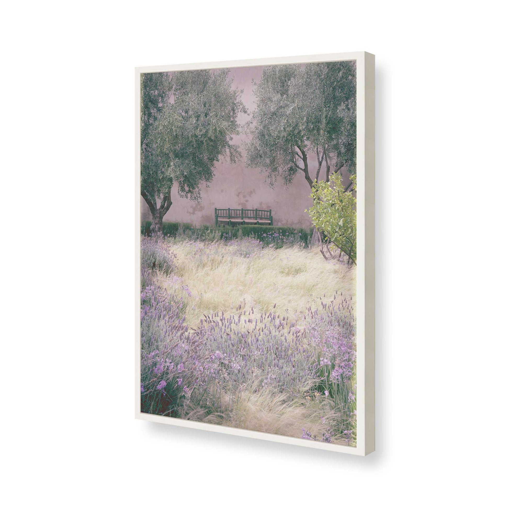 [Color:Opaque White], Picture of art in a Opaque White frame of the corner