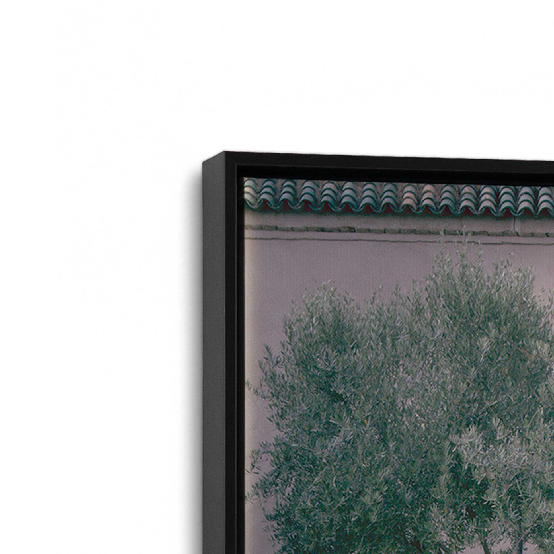 [Color:Satin Black], Picture of art in a Satin Black frame at an angle
