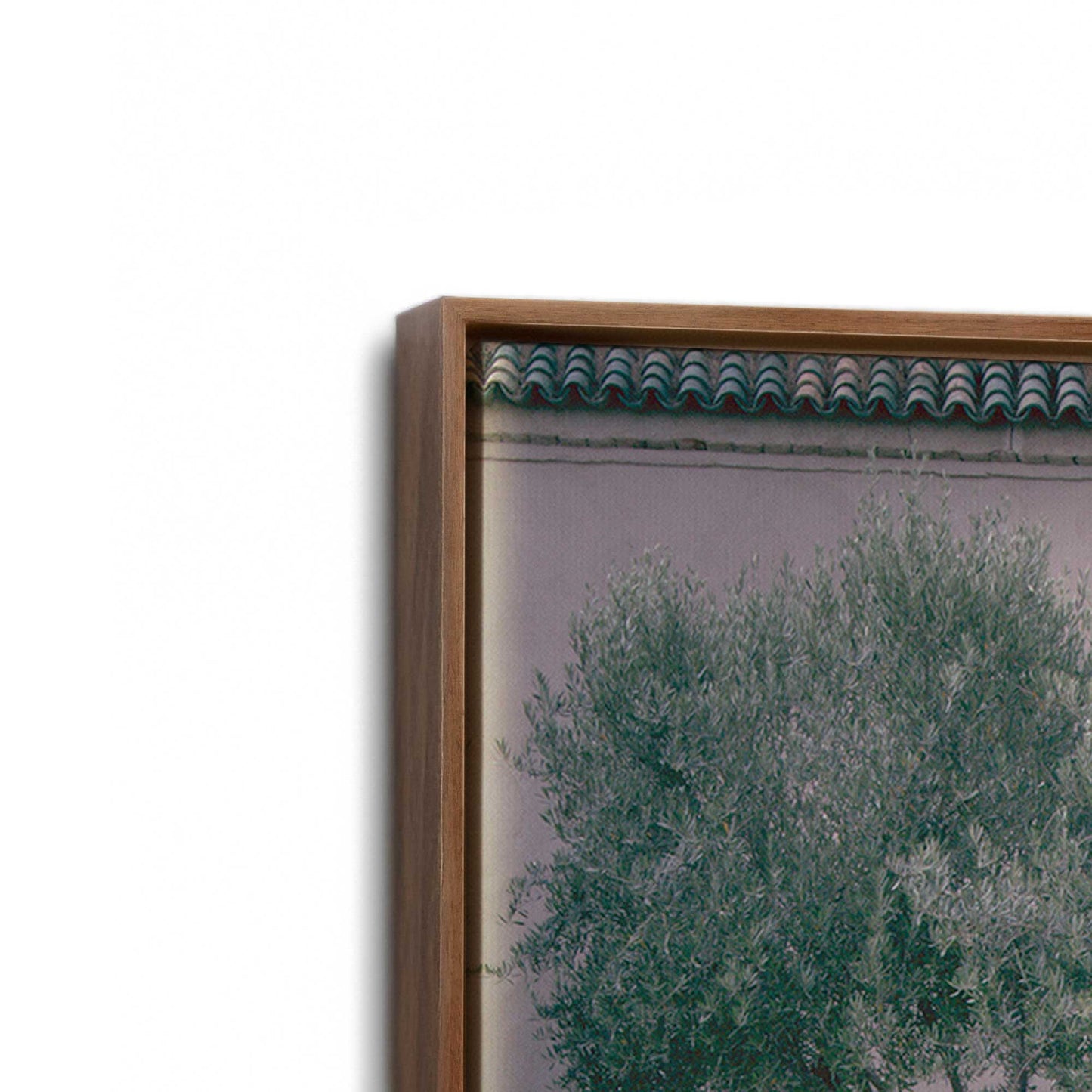 [Color:Walnut], Picture of art in a Walnut frame at an angle