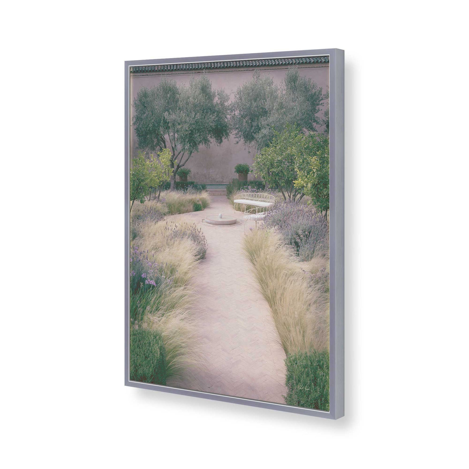 [Color:Polished Chrome], Picture of art in a Polished Chrome frame of the corner