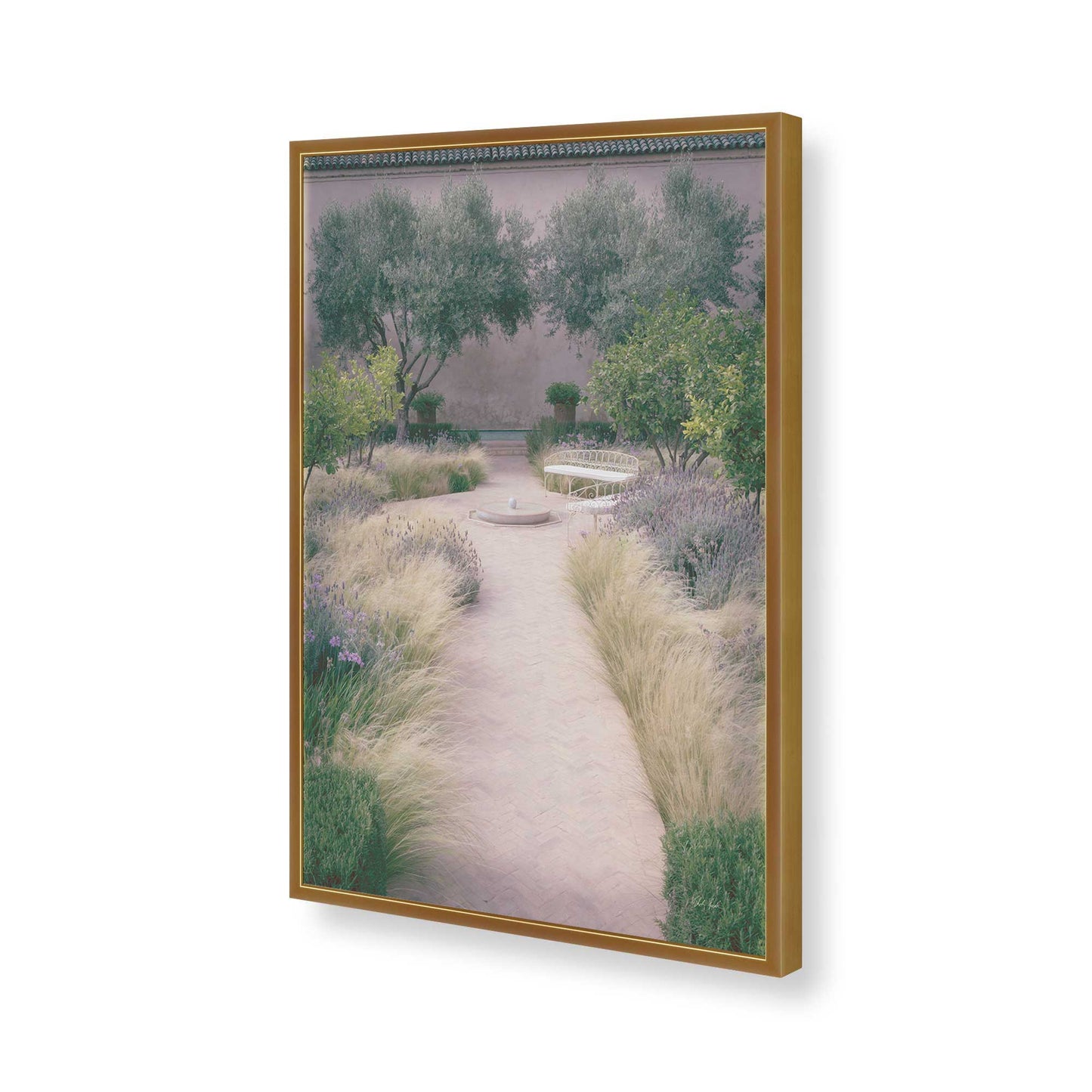 [Color:Polished Gold], Picture of art in a Polished Gold frame of the corner