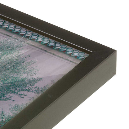 [Color:Satin Black], Picture of art in a Satin Black frame at an angle