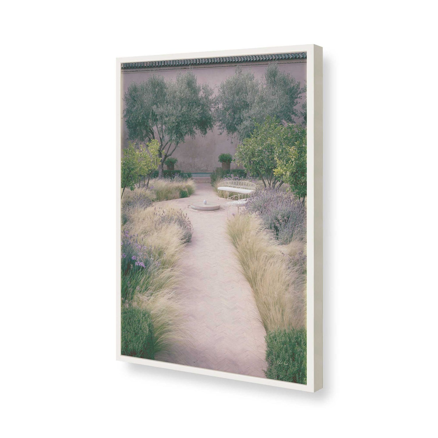 [Color:Opaque White], Picture of art in a Opaque White frame of the corner