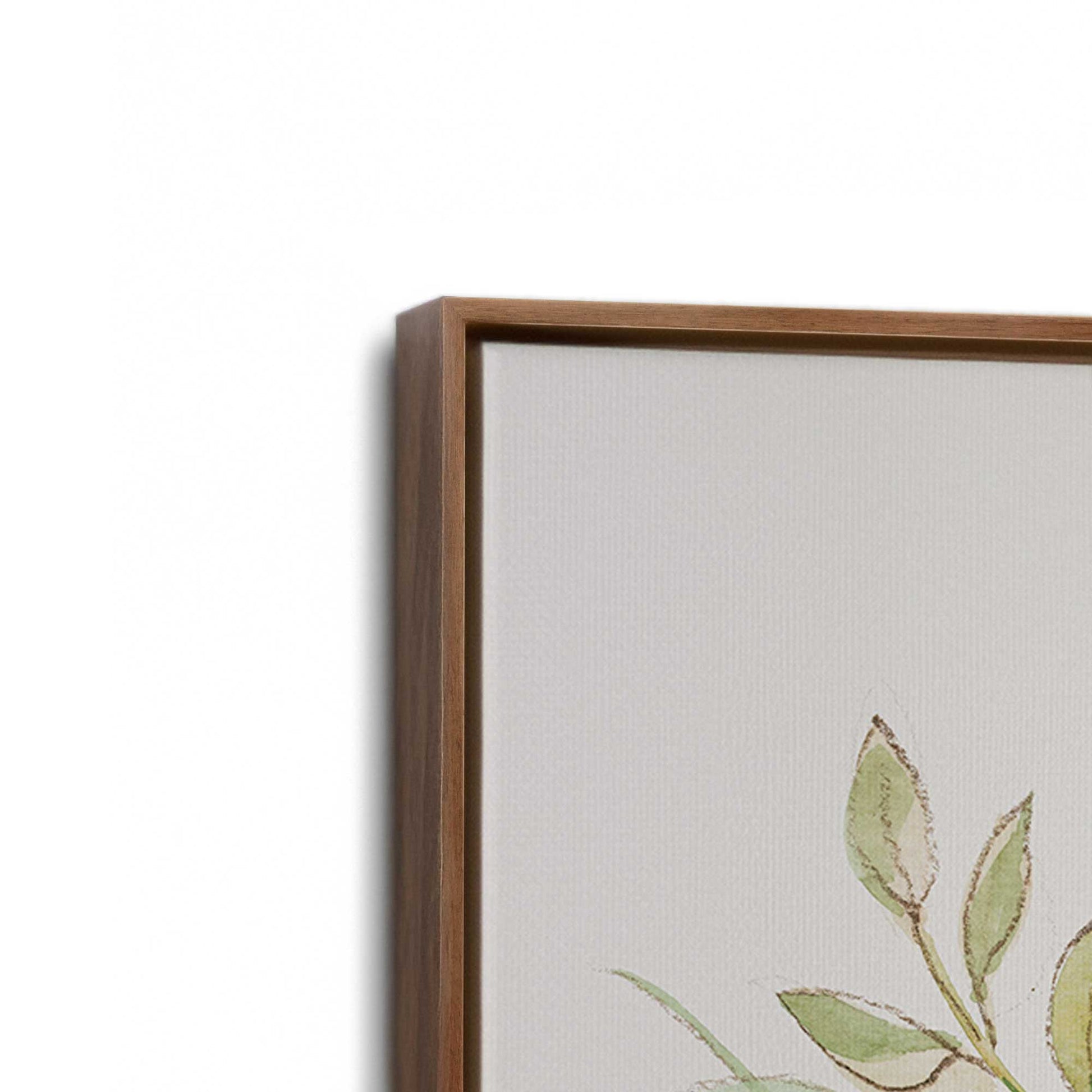 [Color:Walnut], Picture of art in a Walnut frame at an angle