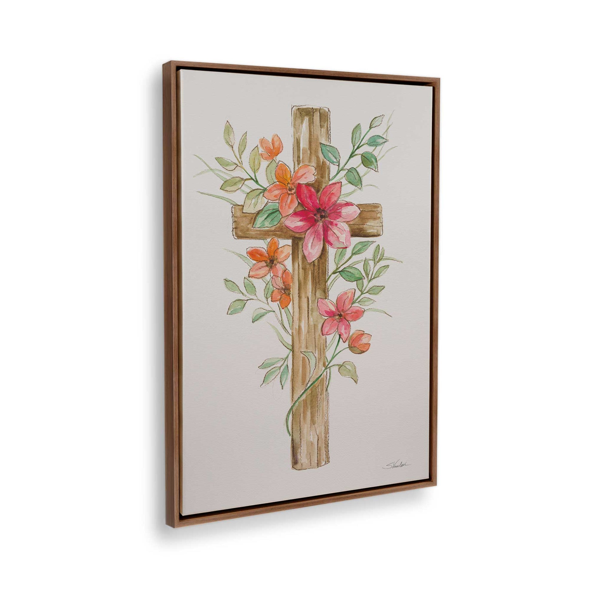 [Color:Walnut], Picture of the corner of the art