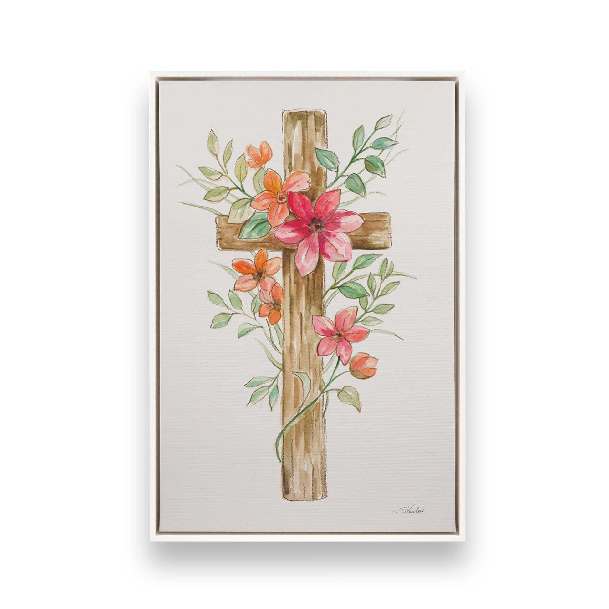 [Color:Opaque White], Picture of art in a White frame