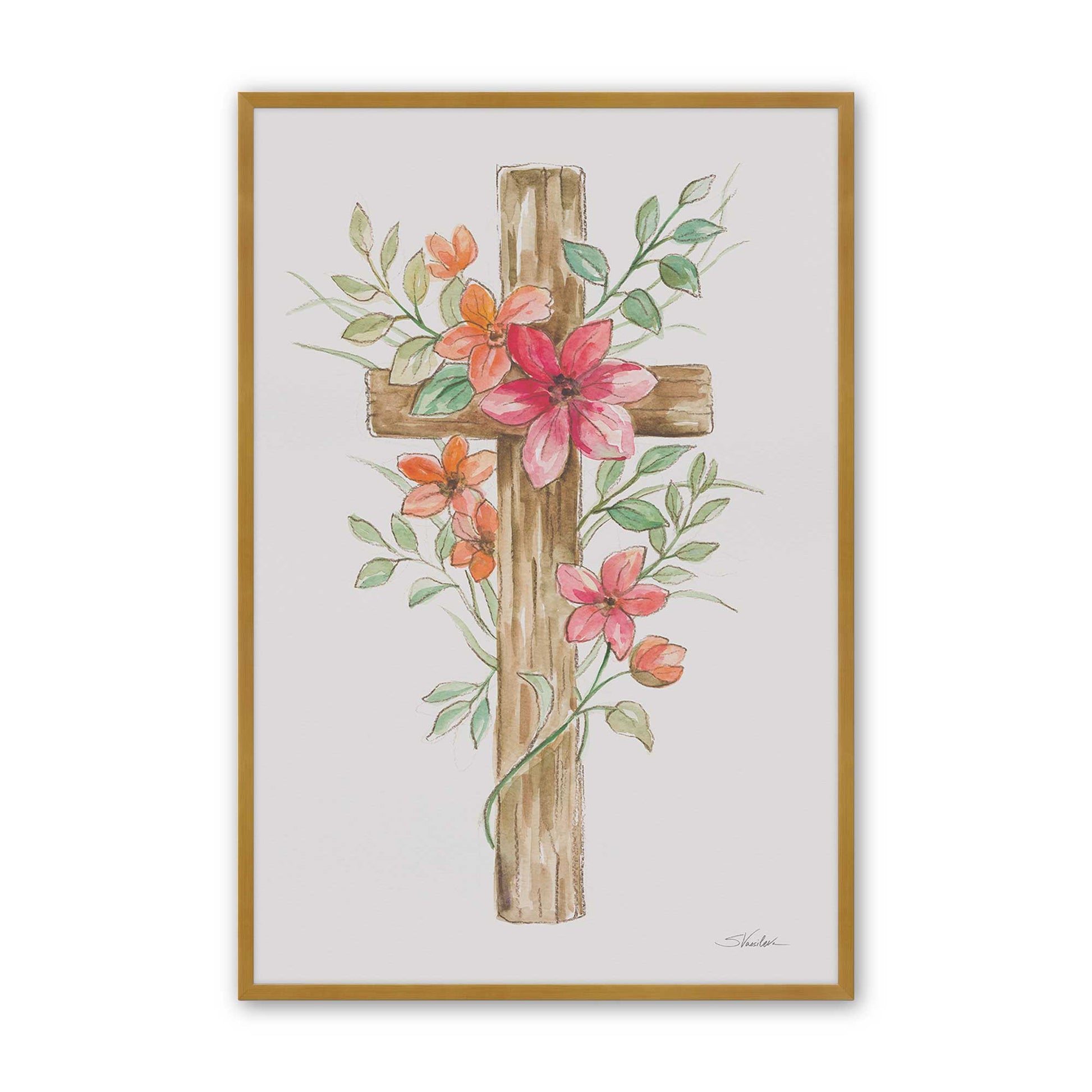 [Color:Polished Gold], Picture of art in a Polished Gold frame