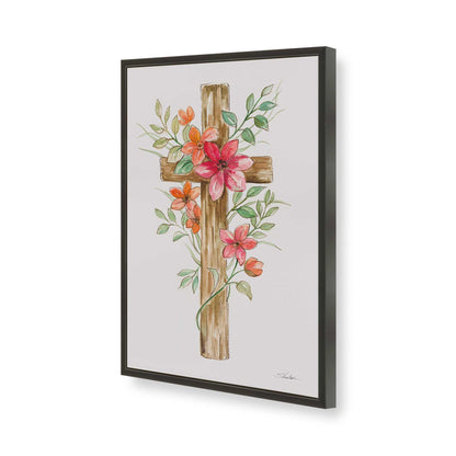 [Color:Satin Black], Picture of art in a Satin Black frame of the corner