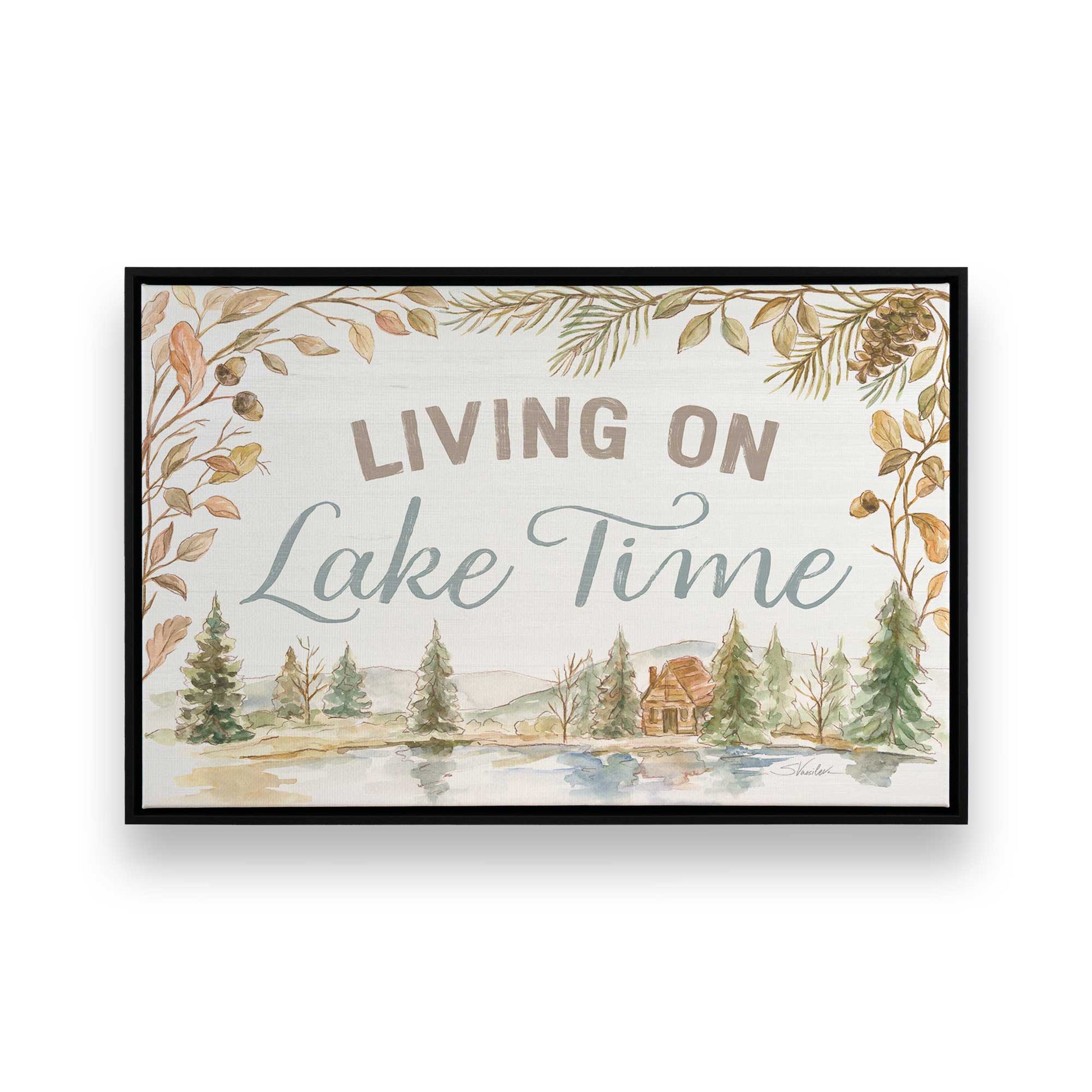 [Color:Satin Black], Picture of art in a Satin Black frame