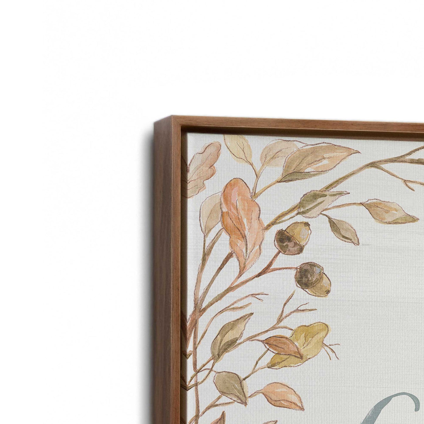 [Color:Walnut], Picture of art in a Walnut frame at an angle