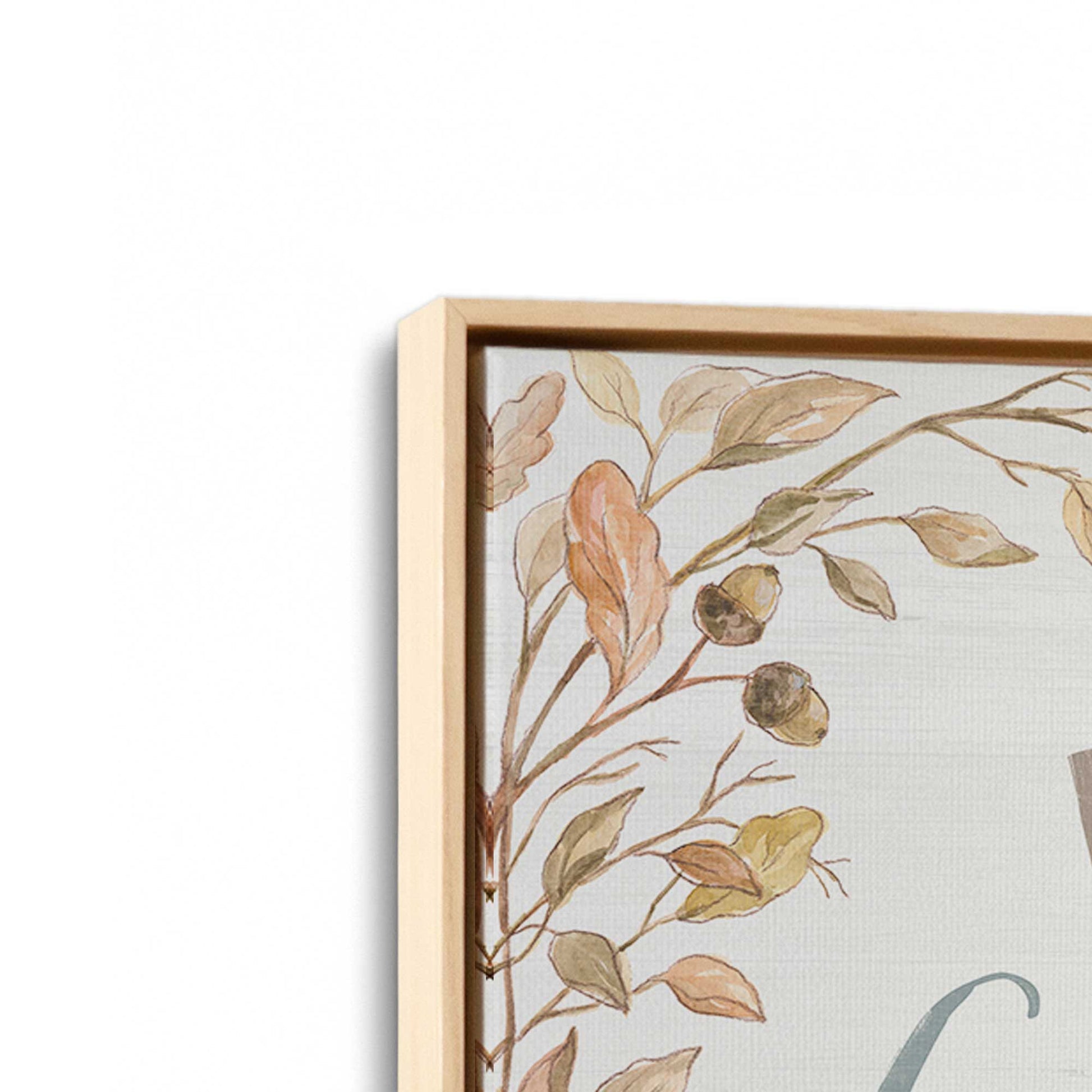 [Color:American Maple], Picture of art in a American Maple frame at an angle