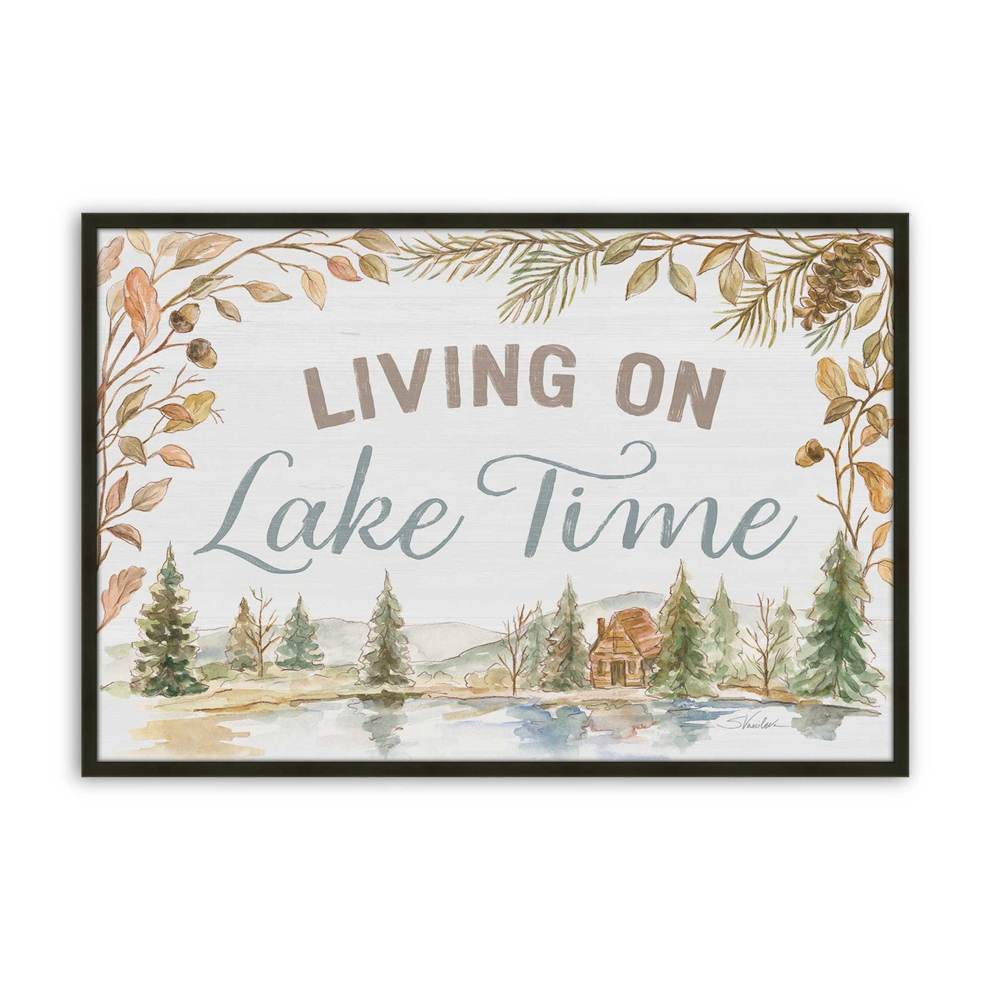 [Color:Satin Black], Picture of art in a Satin Black frame