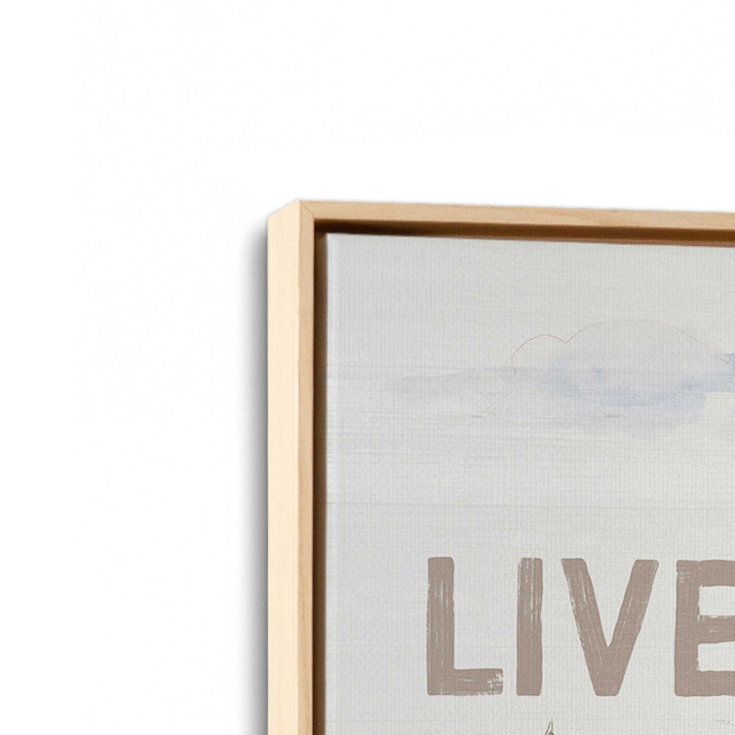 [Color:American Maple], Picture of art in a American Maple frame at an angle