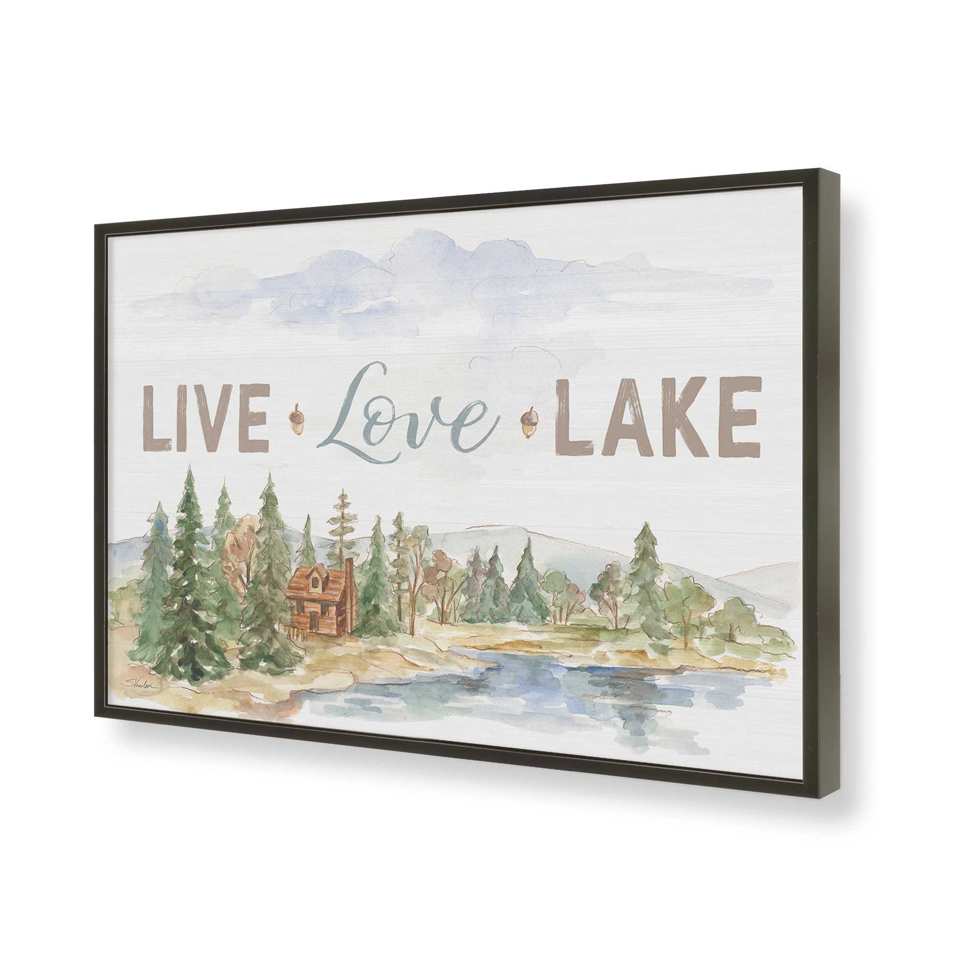 [Color:Satin Black], Picture of art in a Satin Black frame of the corner