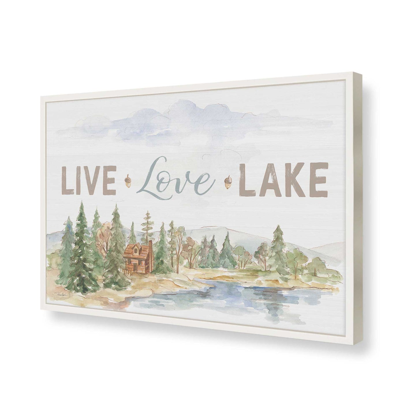 [Color:Opaque White], Picture of art in a Opaque White frame of the corner