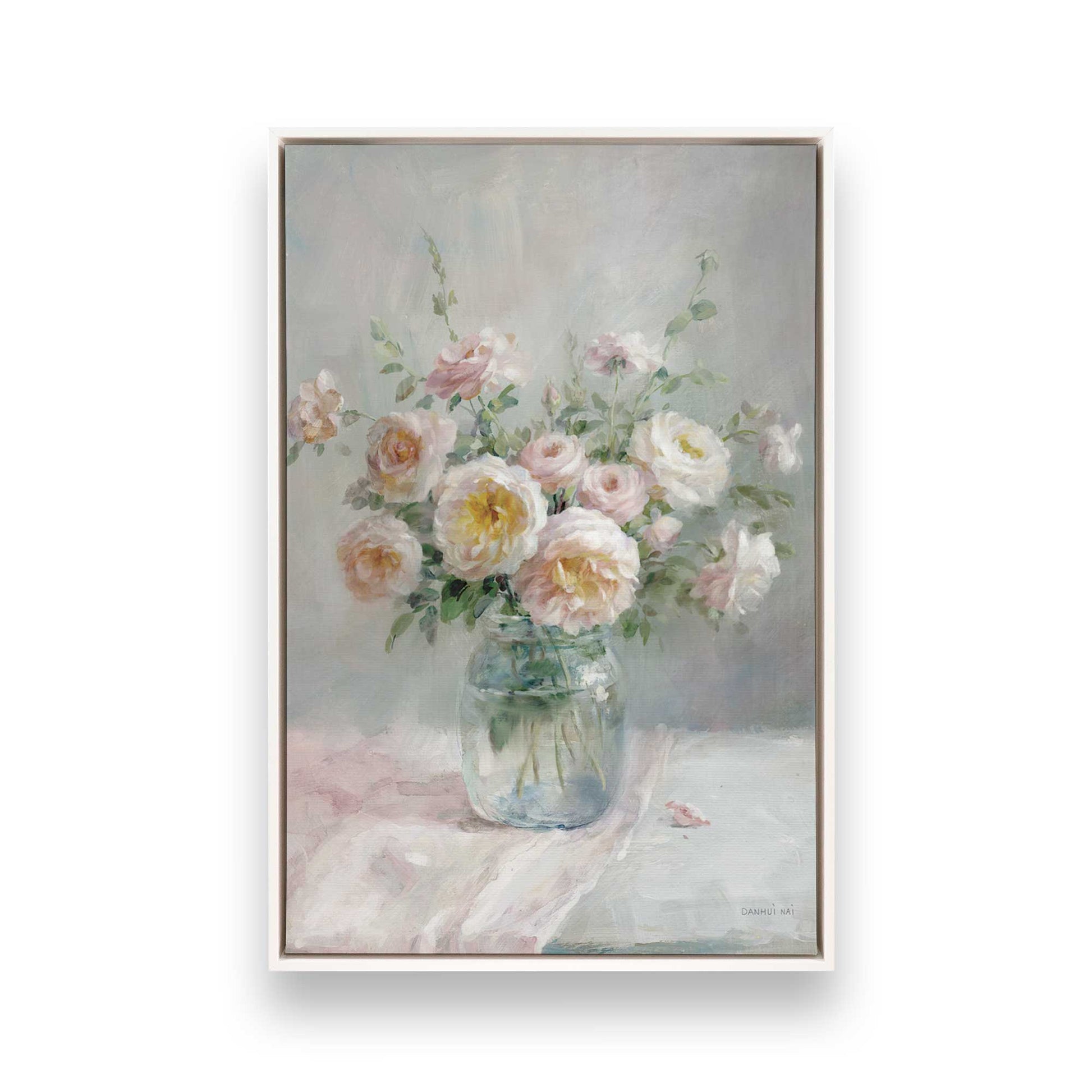 [Color:Opaque White], Picture of art in a White frame