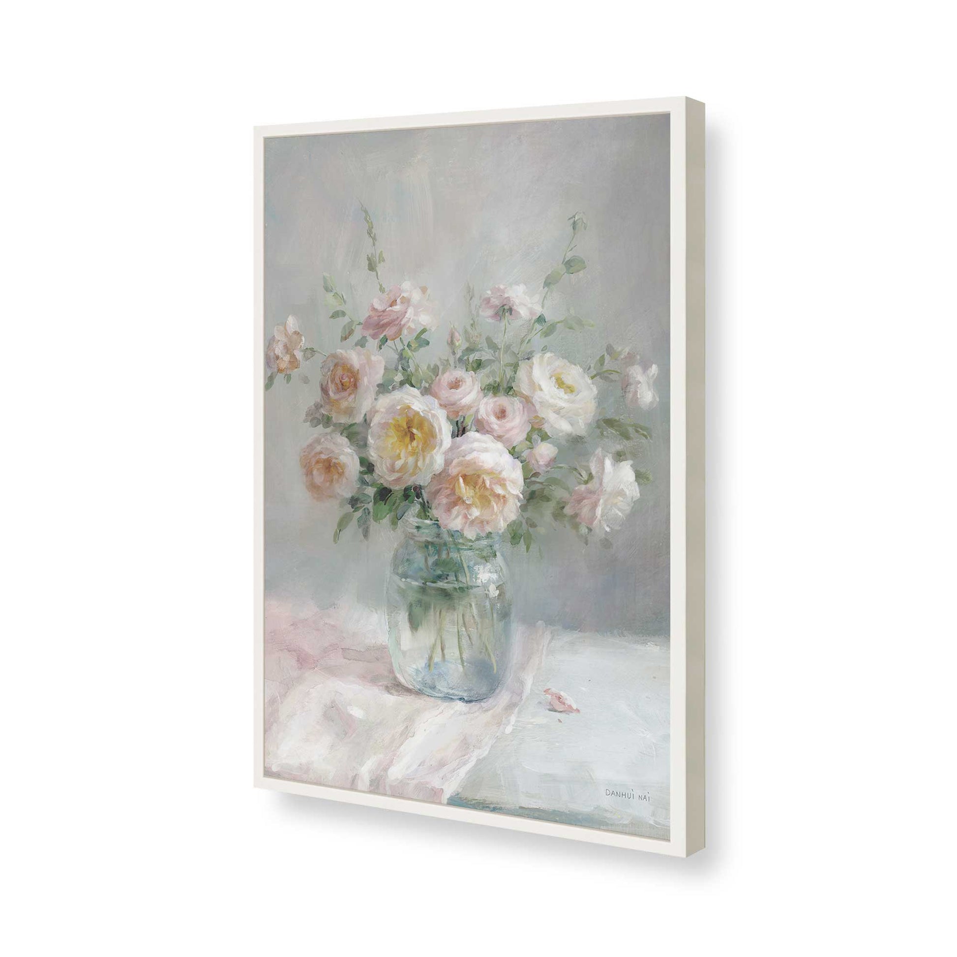 [Color:Opaque White], Picture of art in a Opaque White frame of the corner