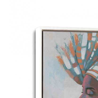 [Color:Opaque White], Picture of art in a White frame at an angle