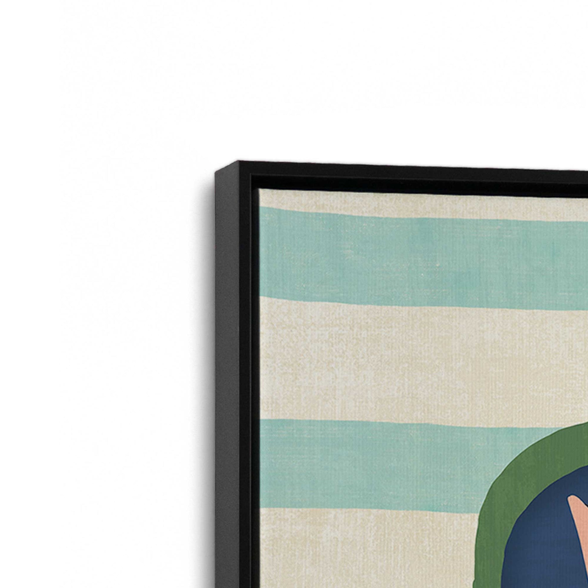 [Color:Satin Black], Picture of art in a Satin Black frame at an angle