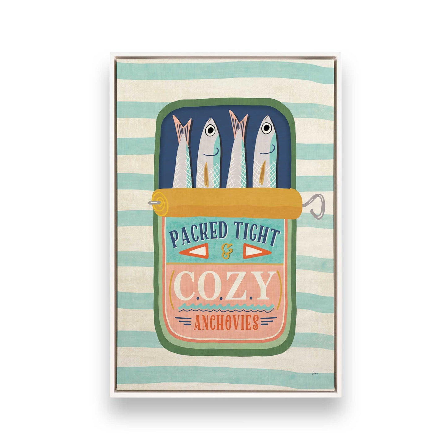 [Color:Opaque White], Picture of art in a White frame