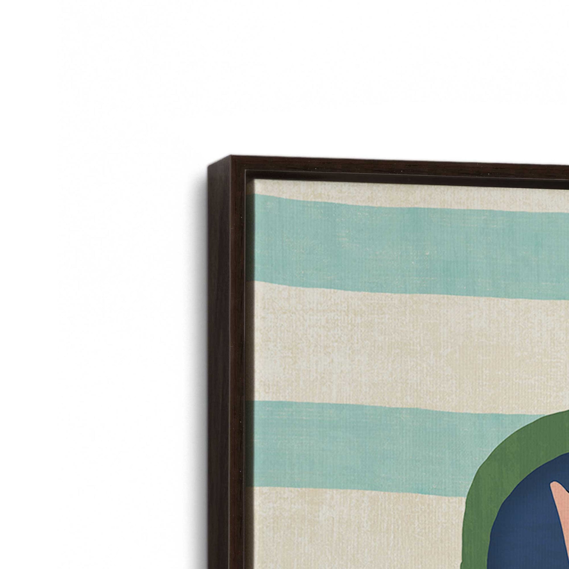 [Color:Espresso], Picture of art in a Espresso frame at an angle