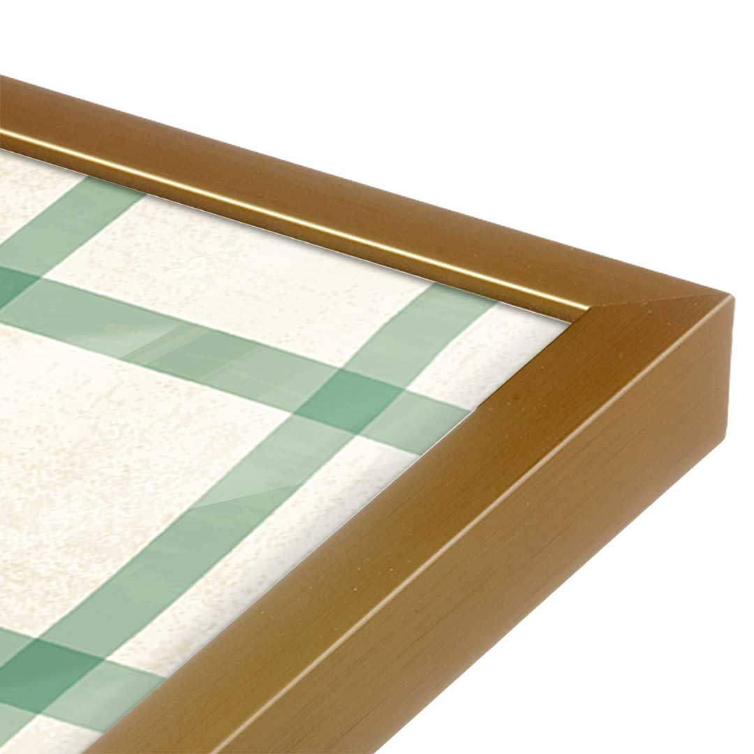 [Color:Polished Gold], Picture of art in a Polished Gold frame at an angle