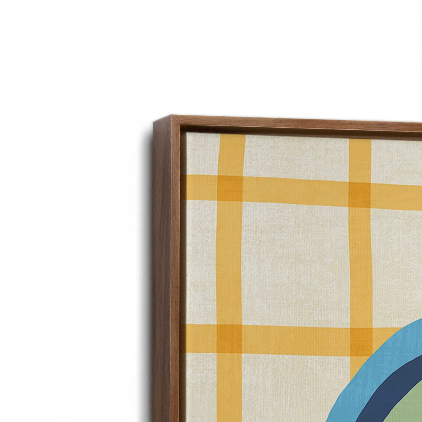 [Color:Walnut], Picture of art in a Walnut frame at an angle