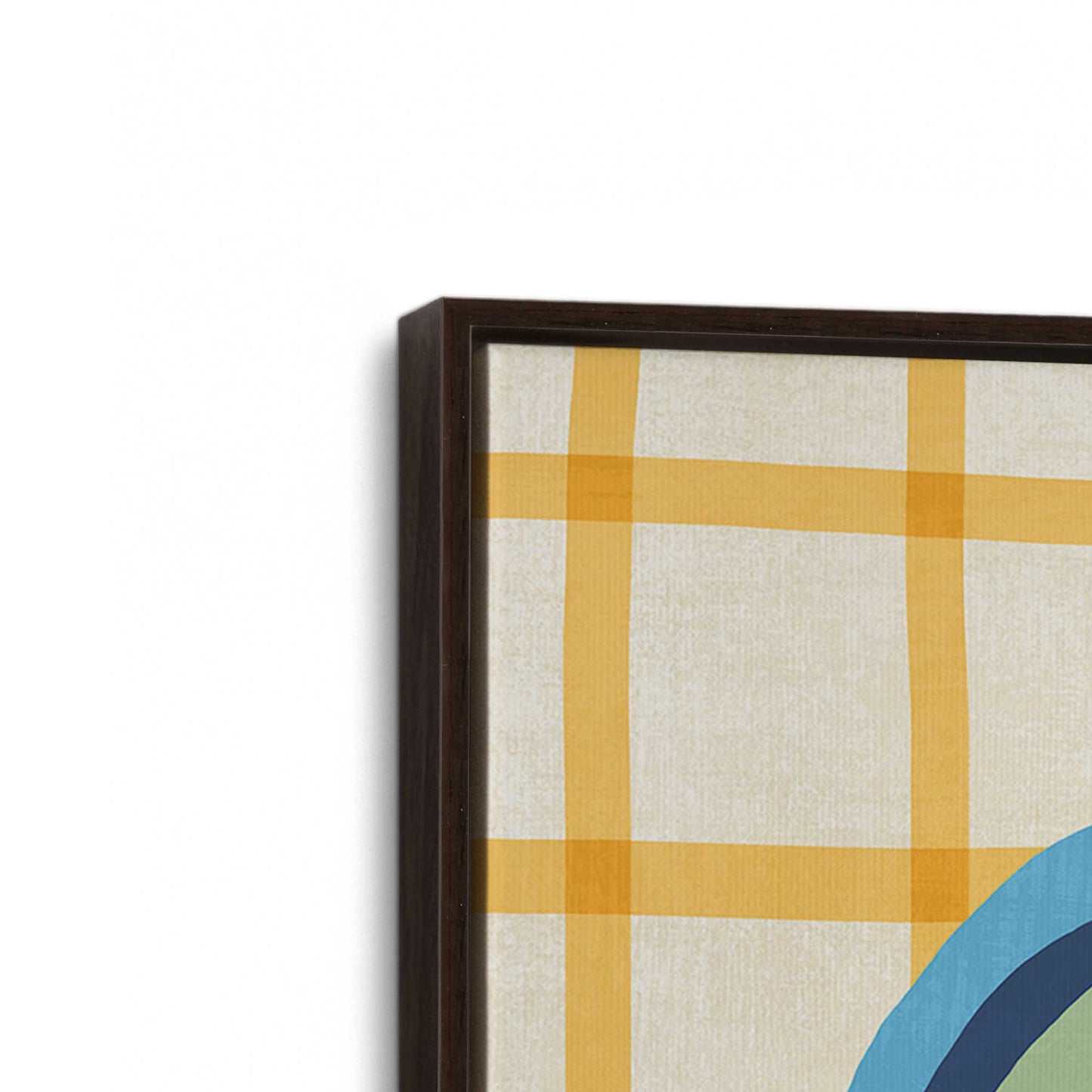 [Color:Espresso], Picture of art in a Espresso frame at an angle