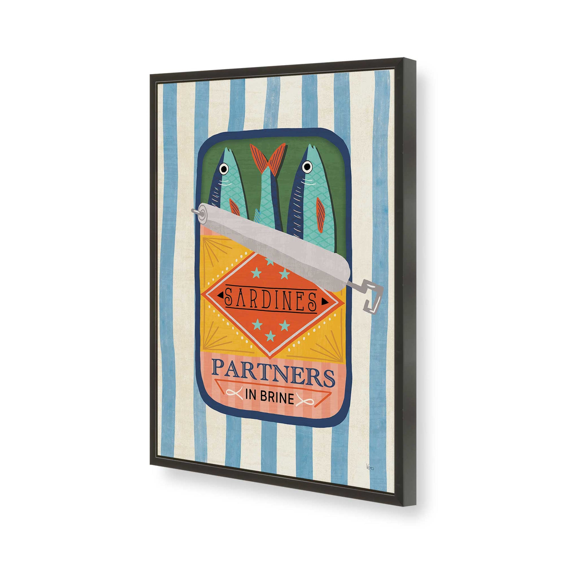 [Color:Satin Black], Picture of art in a Satin Black frame of the corner
