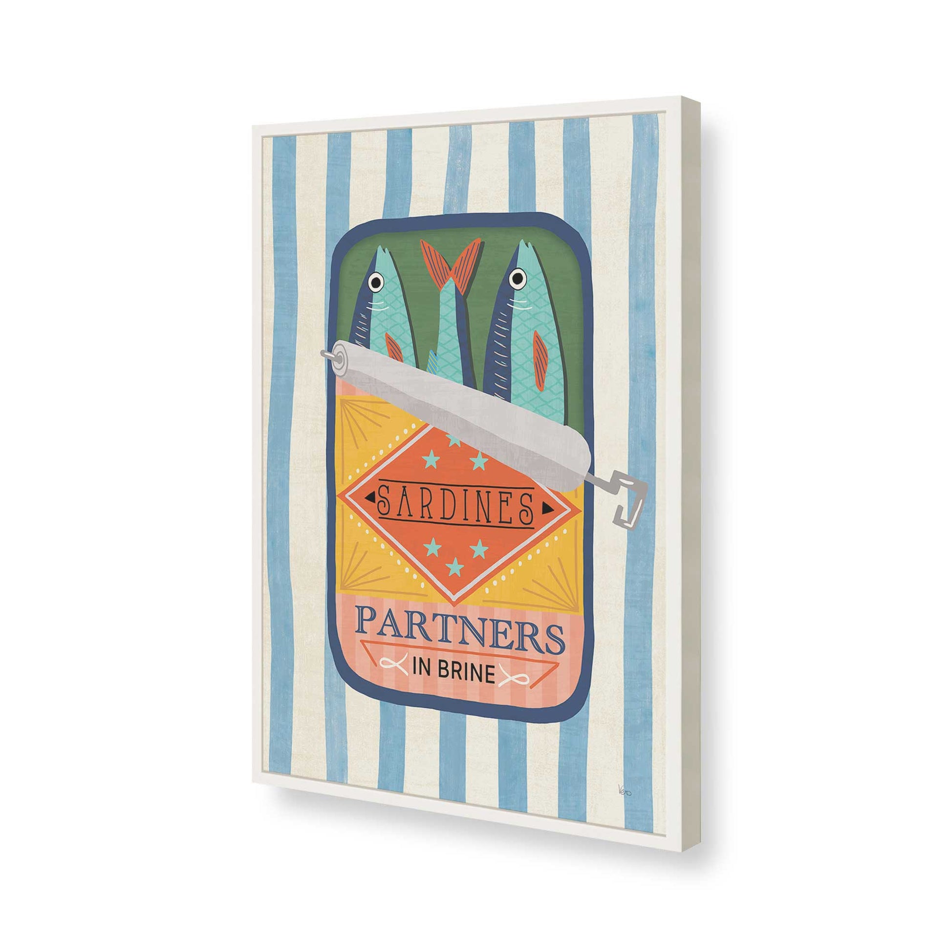 [Color:Opaque White], Picture of art in a Opaque White frame of the corner