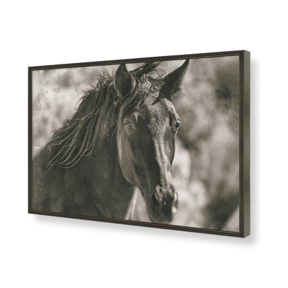 [Color:Satin Black], Picture of art in a Satin Black frame of the corner