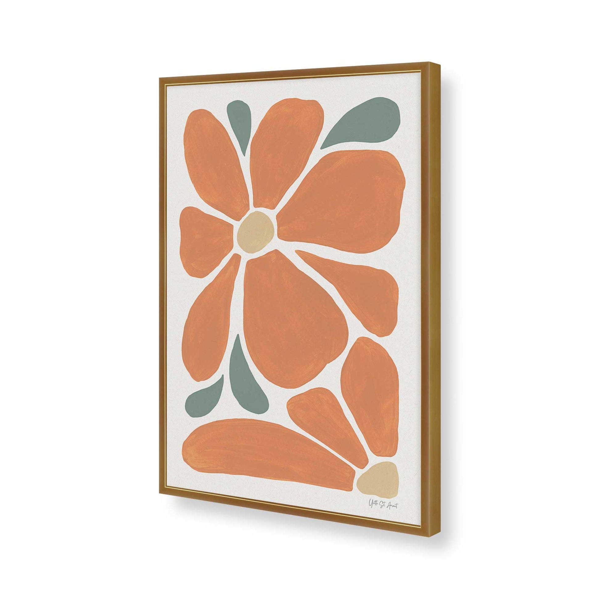 [Color:Polished Gold], Picture of art in a Polished Gold frame of the corner