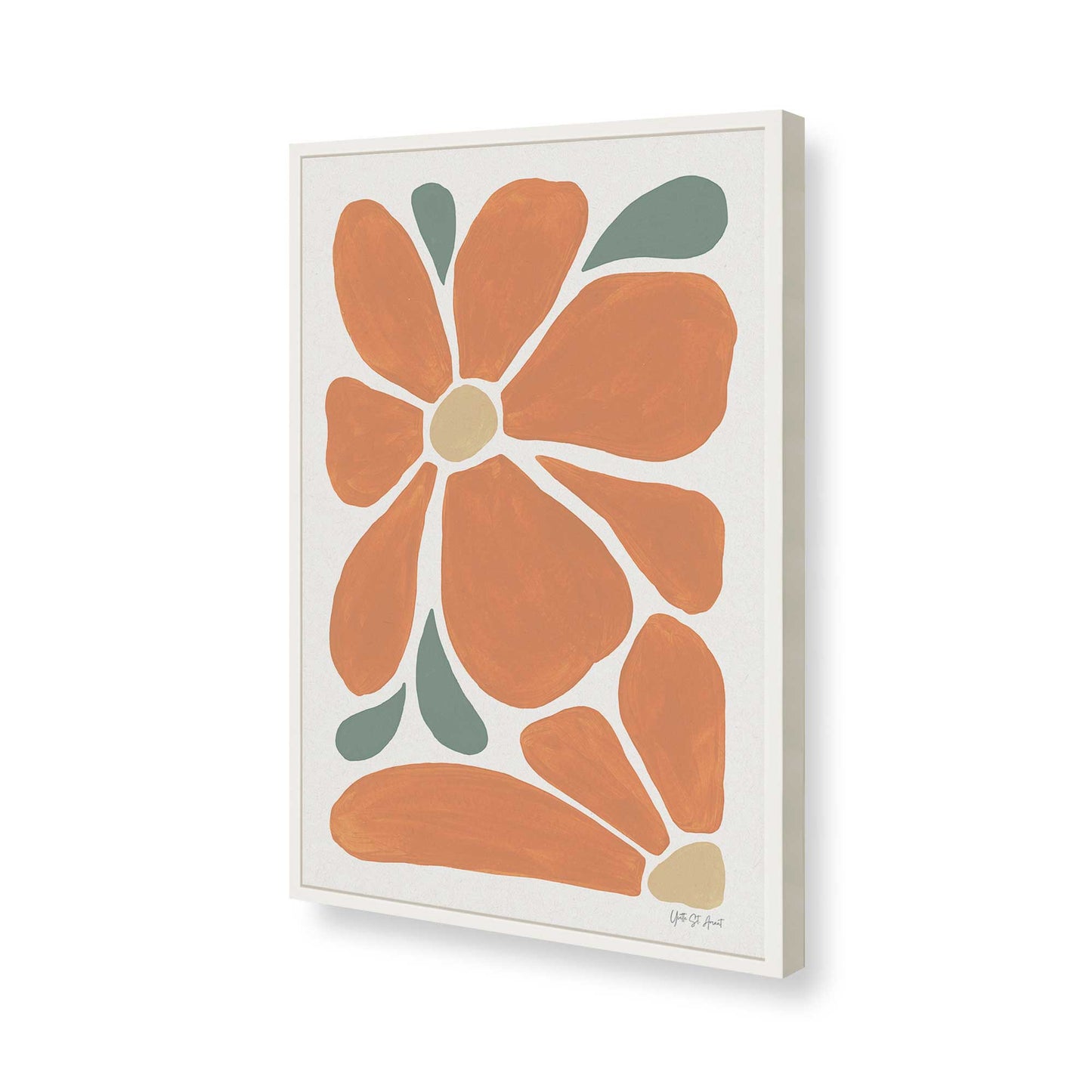[Color:Opaque White], Picture of art in a Opaque White frame of the corner