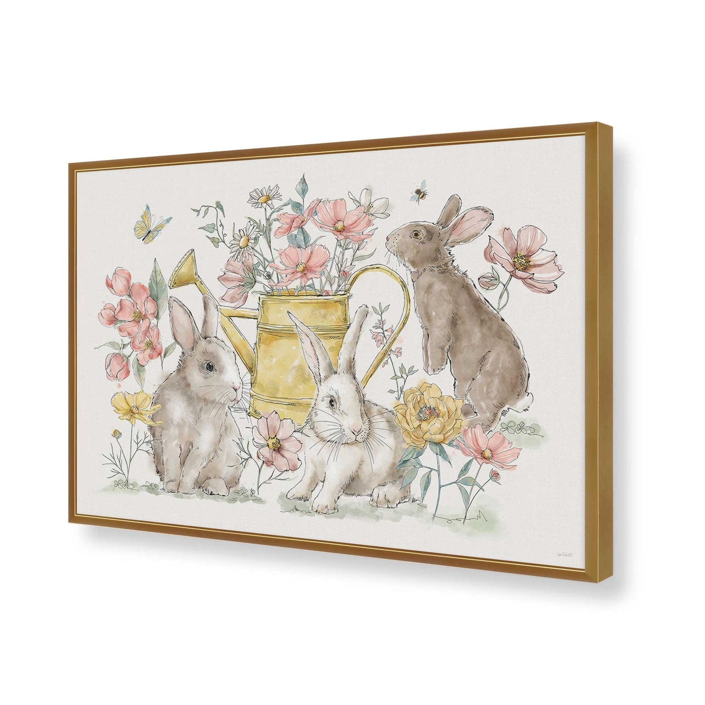 [Color:Polished Gold], Picture of art in a Polished Gold frame of the corner