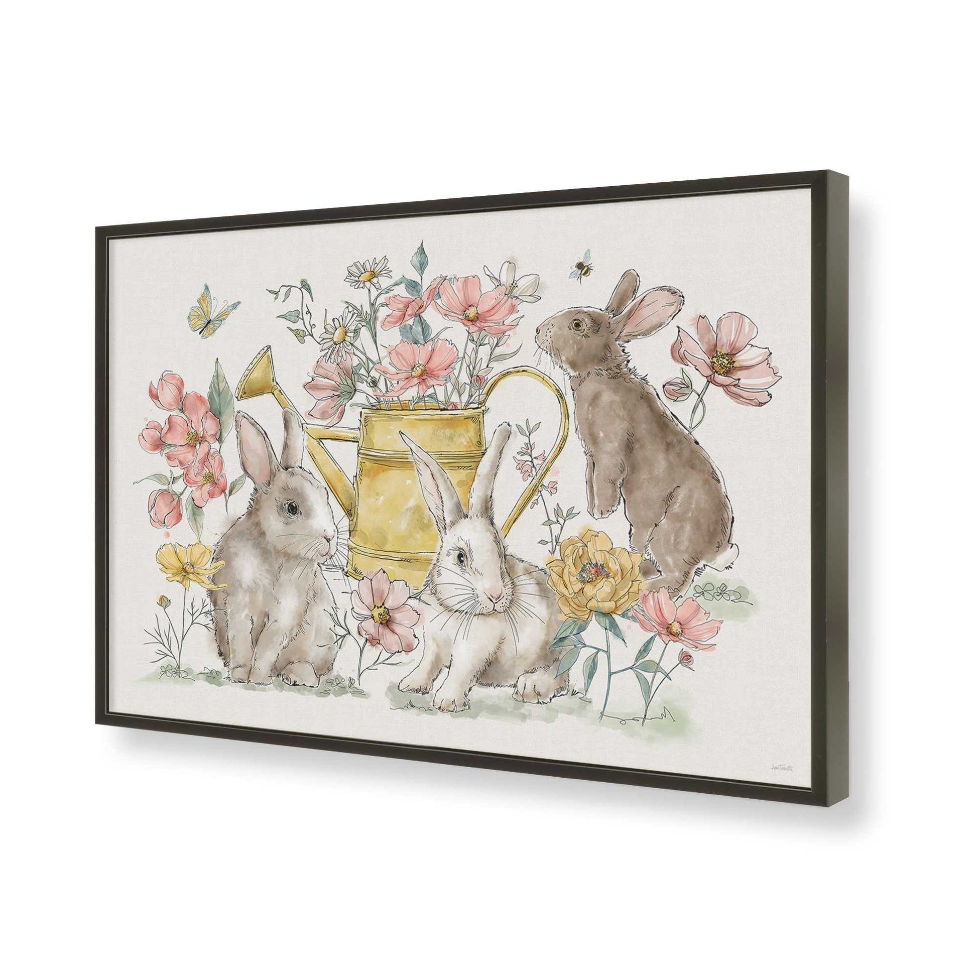 [Color:Satin Black], Picture of art in a Satin Black frame of the corner