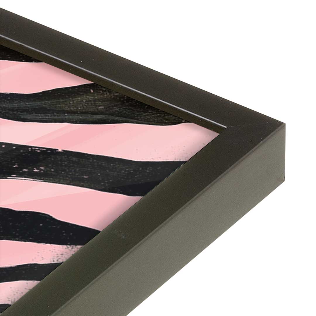 [Color:Satin Black], Picture of art in a Satin Black frame at an angle