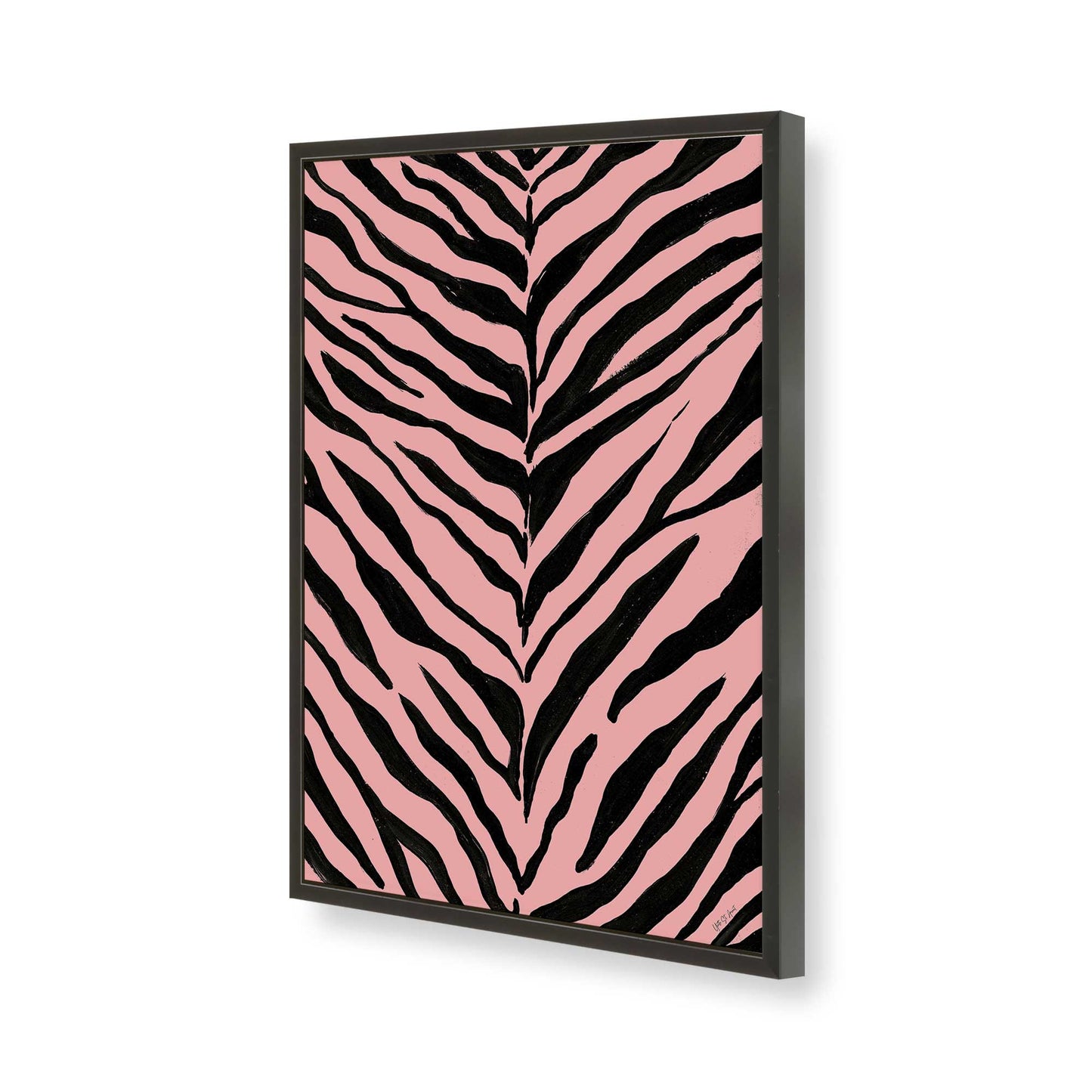 [Color:Satin Black], Picture of art in a Satin Black frame of the corner