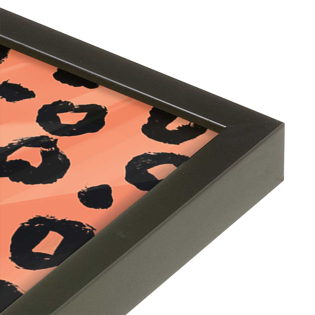 [Color:Satin Black], Picture of art in a Satin Black frame at an angle