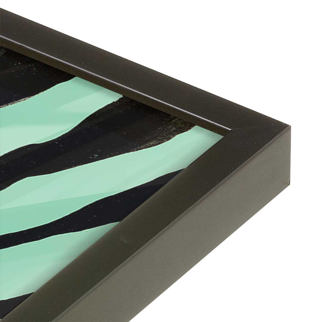 [Color:Satin Black], Picture of art in a Satin Black frame at an angle