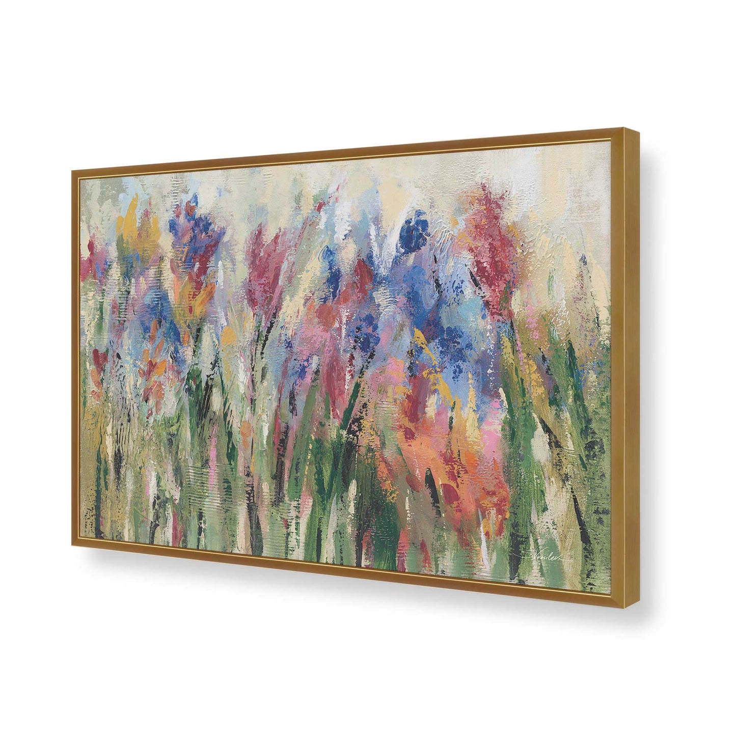 [Color:Polished Gold], Picture of art in a Polished Gold frame of the corner