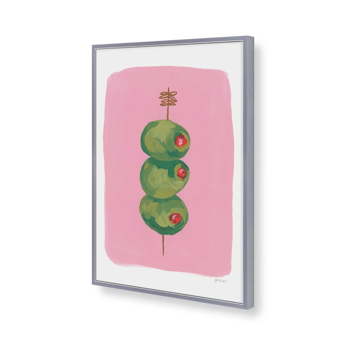[Color:Polished Chrome], Picture of art in a Polished Chrome frame of the corner