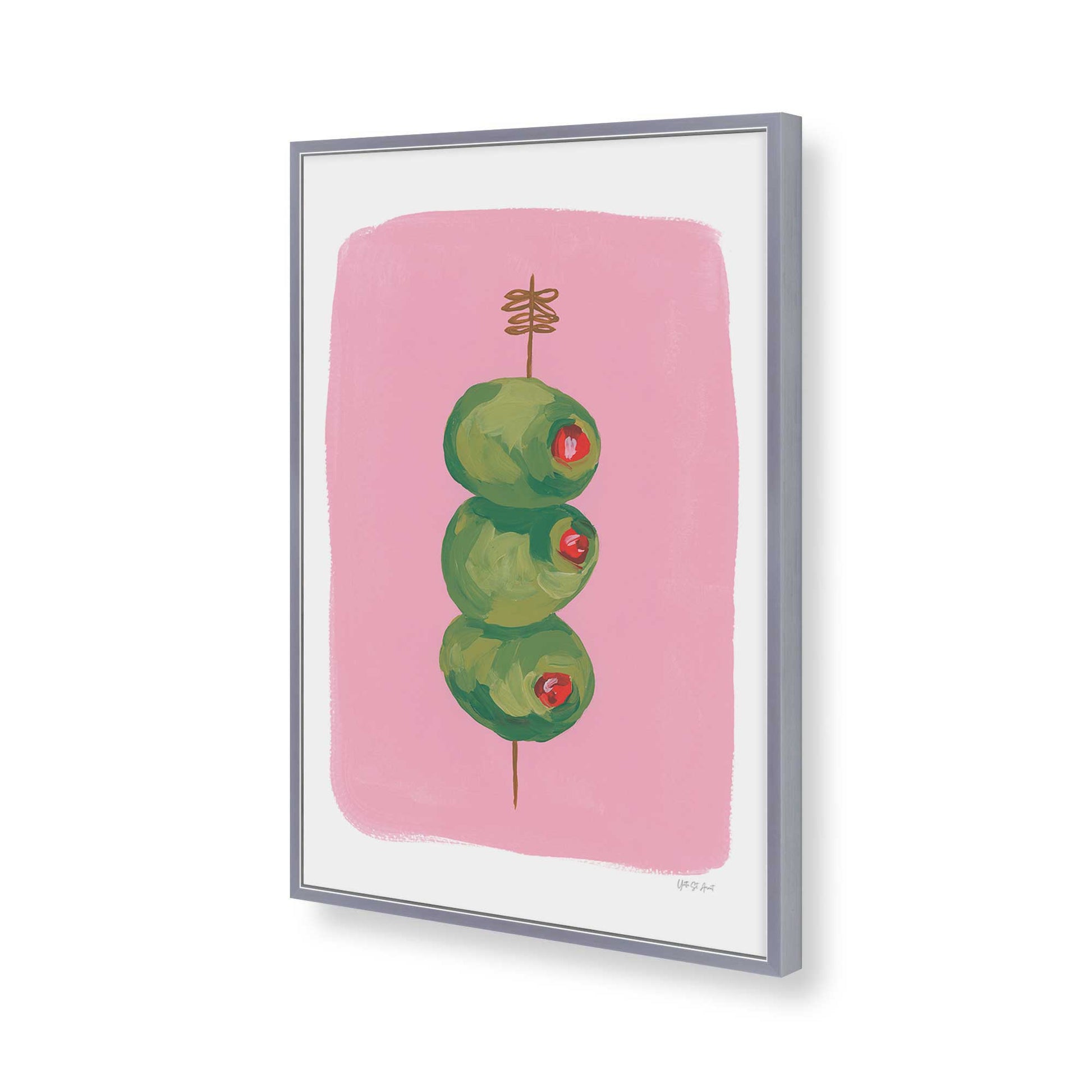 [Color:Polished Chrome], Picture of art in a Polished Chrome frame of the corner