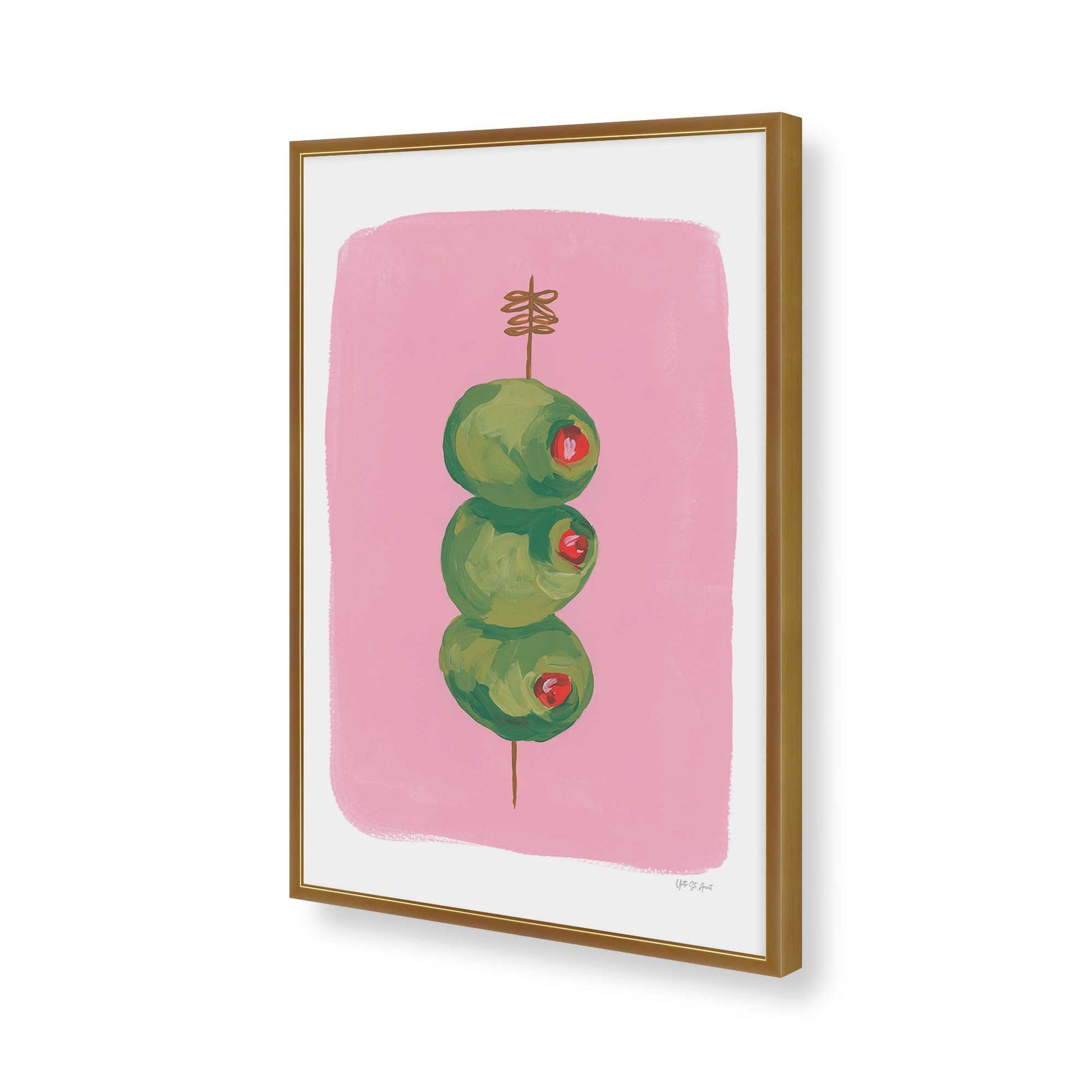 [Color:Polished Gold], Picture of art in a Polished Gold frame of the corner